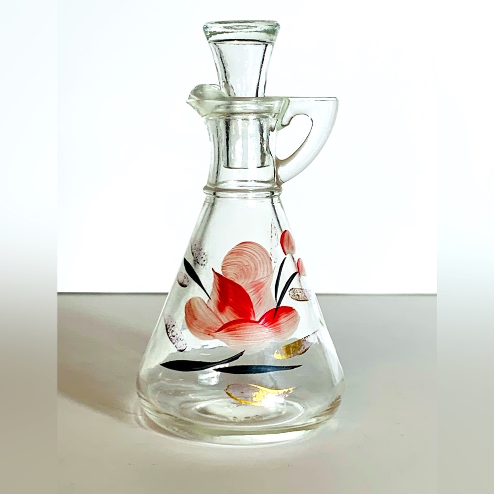 Vintage Hazel Atlas Floral Cruet